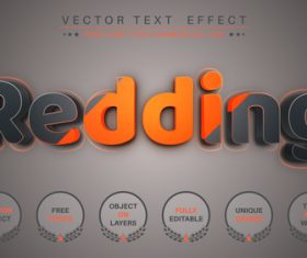 Redding vector text effect