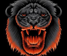 Roaring lion icon design vector