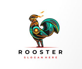 Rooster icon design vector