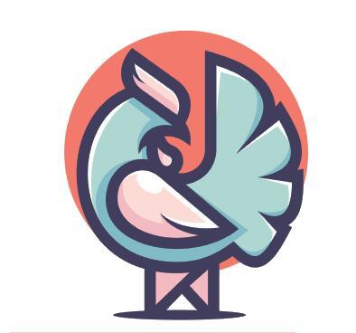 Rooster simple icon vector