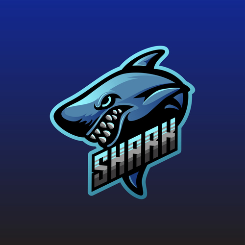 Shark sport logo design vector