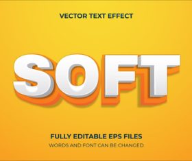 Soft 3D vector text effect