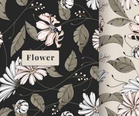 Vintage daisy seamless pattern background vector