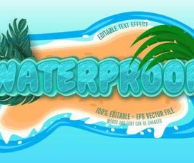 Waterproof 3D vector text effect