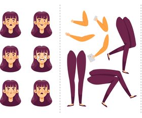 Work people characters cartoon templates vector