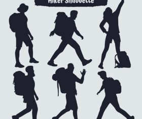 Young people silhouette vector