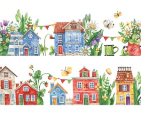 Beautiful colored house vector