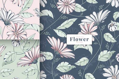 Beautiful floral Sseamless pattern vector