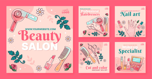 Beauty Salon element collection vector