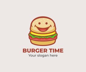Burger time icon design vector