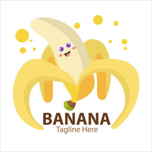 Cartoon banana icon vector