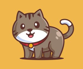 Cat stand icon design vector