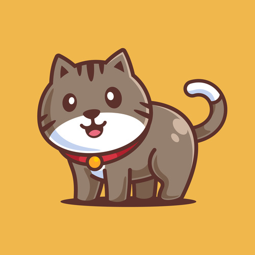 Cat stand icon design vector