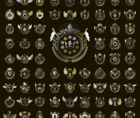 Classic style badge symbol vector