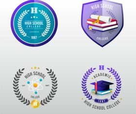 College badge logo vector