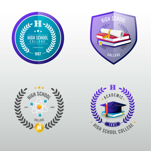 College badge logo vector