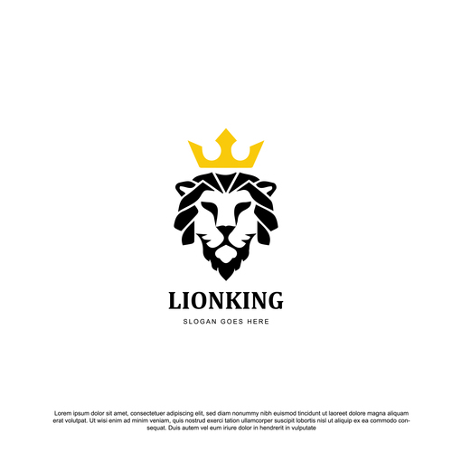 Company logo design lion king vector