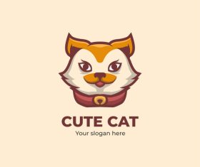Cute cat icon design vector