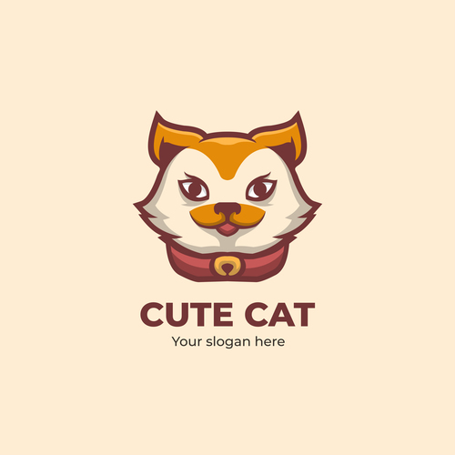 Cute cat icon design vector