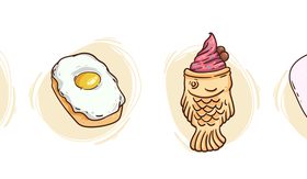 Delicious street snack vector