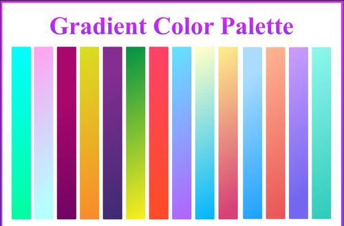 Different gradient color palette vector