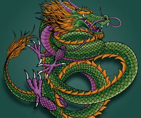 Dragon cross culture illustration vector