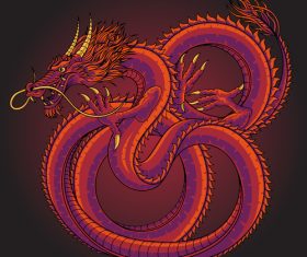 Dragon tattoo vector