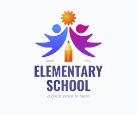 Elementary school logo vector