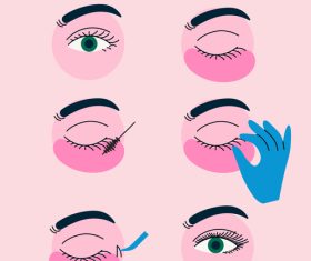 Eyelashes vector