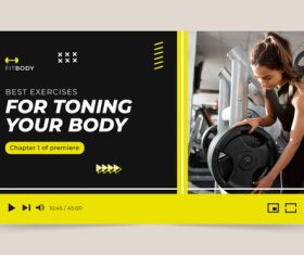 For toning your body gym advertising vector