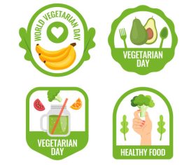 Fruit and vegetable label vector