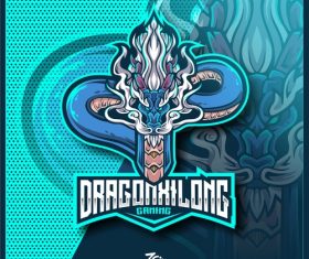 Game logo dragon vector