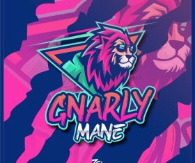 Gnarly mane logo vector