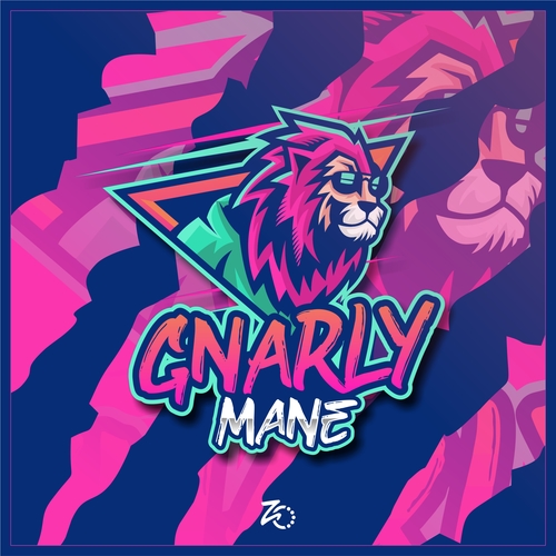 Gnarly mane logo vector