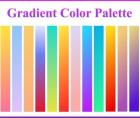 Green gradient color palette vector