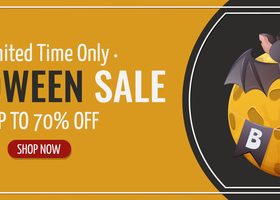 Halloween sale flyer vector