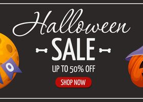 Halloween sale vector