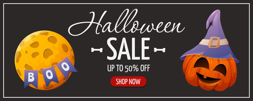 Halloween sale vector