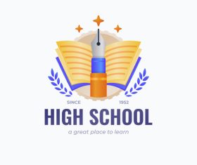 High school logo vector