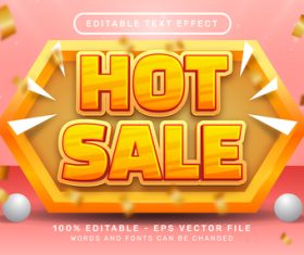 Hot sale label font editable text effects vector