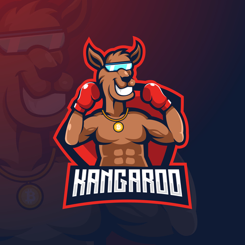 Kangaroo mascot logo vector