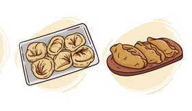 Korean street food vector