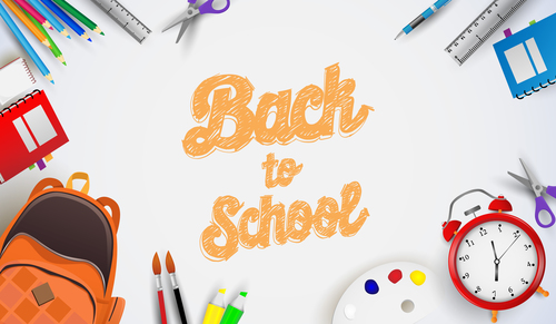 Learn element vector background back to school