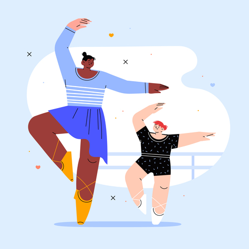 Learn to dance vector