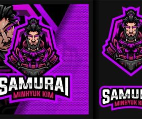 Legendary samurai gaming logo vector