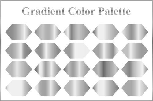 Light gray gradient color palette vector