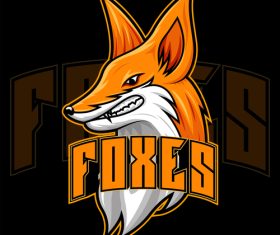 Logo fox vector