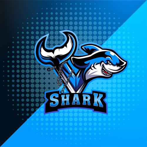 Logo shark design vector