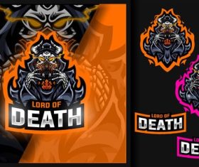 Lord of death skull mask gaming mascot logo vector