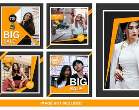 Media sale fashion name brand vector